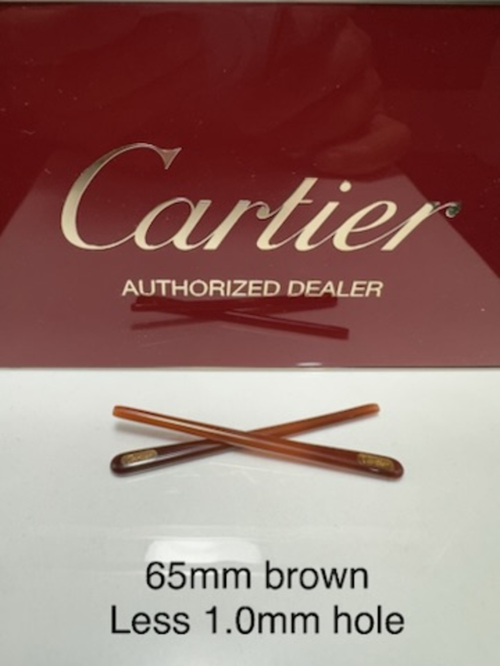 Cartier Eyeglasses Temple Tips Brown 65mm New